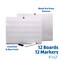 Flipside Products 9" x 12" Two Sided Dry Erase Red & Blue Ruled with attached marker, Learn To Write, Lined For Writing Practice, Pack of 12